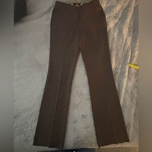 Women’s Unhemmed ETRO Dark Brown Textured Trousers Wool Blend Size EU 40😍